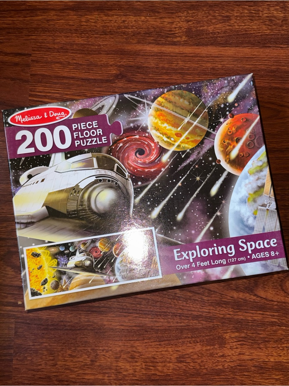 Melissa & Doug Exploring Space Floor Puzzle 200 pieces 4ft long! Ages 8+